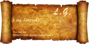 Lay Gazsó névjegykártya